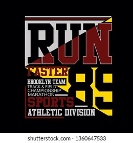 design,run,athletic,sport,images,lettering tee element vintage graphic t shirt print vector illustration design
