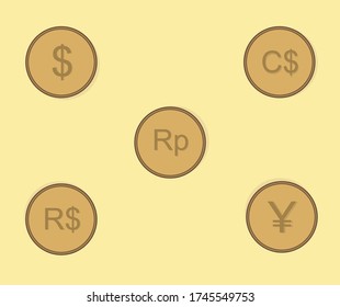 diseños de monedas de varios países
