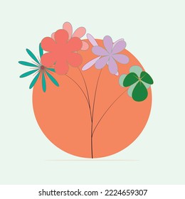 The designs card abstract bouquet is a cute and beautiful style frame pattern and texture of vintage flowers set in nature and summer for a seamless background plant. 