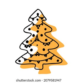 Diseños de árboles de Navidad Doodle. Doodles de árboles de Navidad