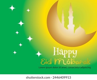 designs for Eid mubarak and ornaments that are common in Islam, can be used for cards, backgrounds, web pages