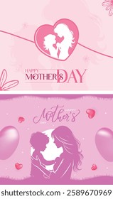 Designs expressing joy and appreciation for Mother's Day, combining vibrant colors and heartfelt messages. Perfect for cards, posts, and digital gifts. Ideal for all celebratory needs