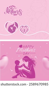 Designs expressing love and gratitude for Mother's Day, blending heartfelt messages and soothing colors. Perfect for cards, gifts, and digital posts. Ideal for family celebrations and special occasion