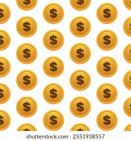 designs and illustration pattern of gold coins with the symbol of pesos