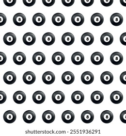 designs and illustrations of billiard ball number 8 (eight) pattern