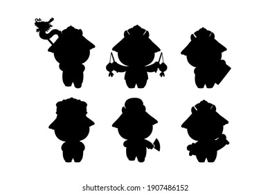 Designs for the needs of the Chinese New Year, the year of the ox, with the design of the cow character that is made cute and adorable.