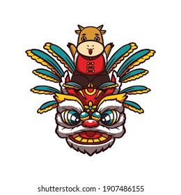 Designs for the needs of the Chinese New Year, the year of the ox, with the design of the cow character that is made cute and adorable.