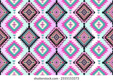 designs rich cultural heritage Southwest  Ethnic Southwest Tribal Navajo Ornamental Seamless Pattern. colorful and intricate design inspired Navajo artistry perfect textile printing  creative projects