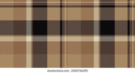 Designs seamless pattern textile, perfect vector tartan plaid. Messy check texture background fabric in orange and black color.