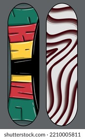 Designs of skateboard desk vector