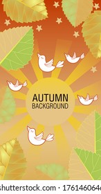 Designs templates of autumn background. Autumn poster, flyer, invitation, card. Vector Illustration