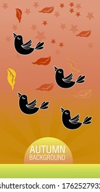 Designs templates of autumn background. Autumn poster, flyer, invitation, card. Vector Illustration