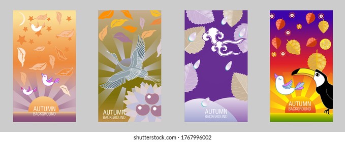 Designs templates of autumn background. Autumn poster, flyer, invitation, card. Vector Illustration