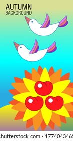 Diseña plantillas de fondo otoñal. Afiche de otoño, volante, invitación, tarjeta. Ilustración vectorial