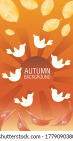 Designs templates of autumn background. Autumn poster, flyer, invitation, card. Vector Illustration