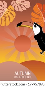 Designs templates of autumn background. Autumn poster, flyer, invitation, card. Vector Illustration