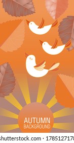 Designs templates of autumn background. Autumn poster, flyer, invitation, card. Vector Illustration