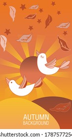 Designs templates of autumn background. Autumn poster, flyer, invitation, card. Vector Illustration