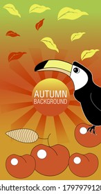 Designs templates of autumn background. Autumn poster, flyer, invitation, card. Vector Illustration