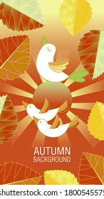 Designs templates of autumn background. Autumn poster, flyer, invitation, card. Vector Illustration