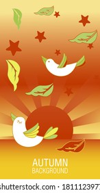 Designs templates of autumn background. Autumn poster, flyer, invitation, card. Vector Illustration