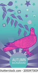 Designs templates of summer and autumn background. Seasons poster, flyer, invitation, card. Vector Illustration