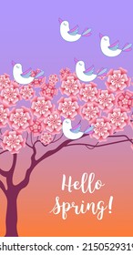 Designs templates of summer and spring background. Seasons poster, flyer, invitation, card. Vector Illustration
