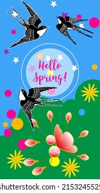 Designs templates of summer and spring background. Seasons poster, flyer, invitation, card. Vector Illustration
