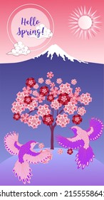 Diseña plantillas de fondo de verano y primavera. Cartel de temporada, volante, invitación, tarjeta. Ilustración vectorial
