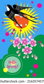 Designs templates of summer and spring background. Seasons poster, flyer, invitation, card. Vector Illustration
