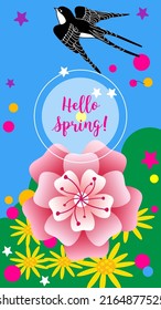Diseña plantillas de fondo de verano y primavera. Cartel de temporada, volante, invitación, tarjeta. Ilustración vectorial
