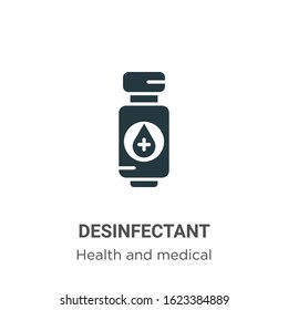 Desinfectant glyph icon vector on white background. Flat vector desinfectant icon symbol sign from modern health and medical collection for mobile concept and web apps design.