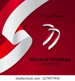 Desing for banner, greeting card, of Indonesia independence day