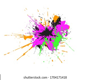 Desing of colorful ink stains