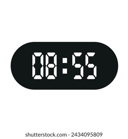 desing digital desk clock and numbers.