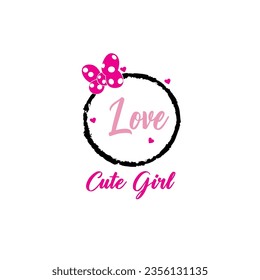 desing graphic cute girl vector 