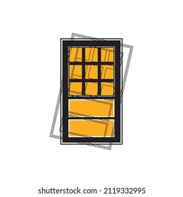 desing logo interior door illustration vector