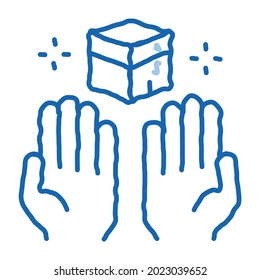 desire for glorified sketch icon vector. Hand drawn blue doodle line art desire for glorified sign. isolated symbol illustration