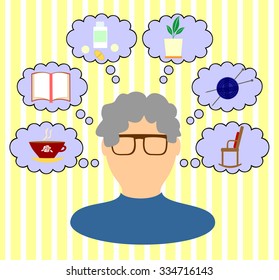 desires and thoughts of an elderly woman