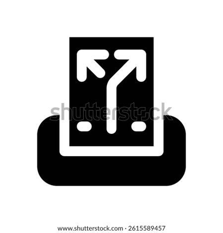 desision glyph icon. Strong and solid vector icon for websites, mobile interfaces, presentations, and visual branding. High quality and easy to edit.