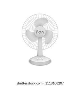 Desk air fan. Vector illustrations