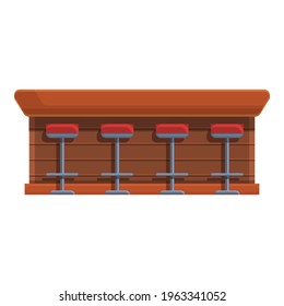 Desk bar counter icon. Cartoon of Desk bar counter vector icon for web design isolated on white background