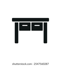 Vector de iconos de dormitorio de escritorio diseño básico gráfico de concepto simple y moderno