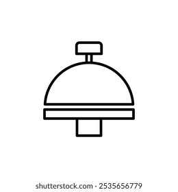 icono de campana de escritorio logotipo plano símbolo aislado