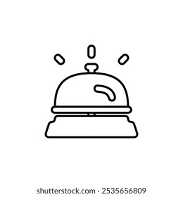 icono de campana de escritorio logotipo plano símbolo aislado