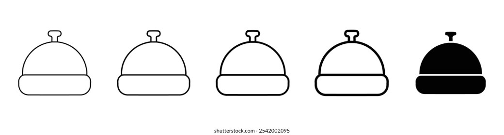 desk bell icon Simple outline illustration
