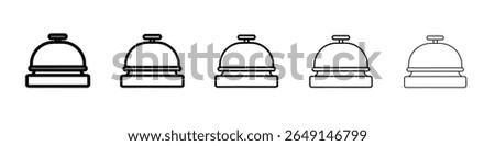 desk bell icon simple vector outline logo