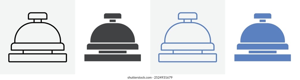 Conjunto de Vector de icono de campana de escritorio para Web