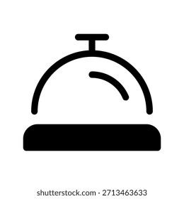 Desk Bell Icon Vector Symbol Design Illustration