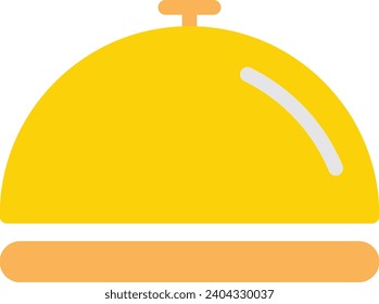 Desk bell single vector line icon